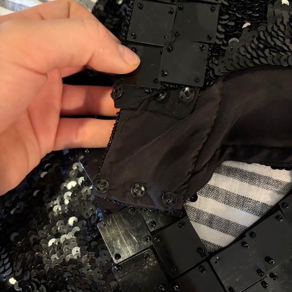 Arden B. Silk and sequin black mini dress - Picture 4 of 9